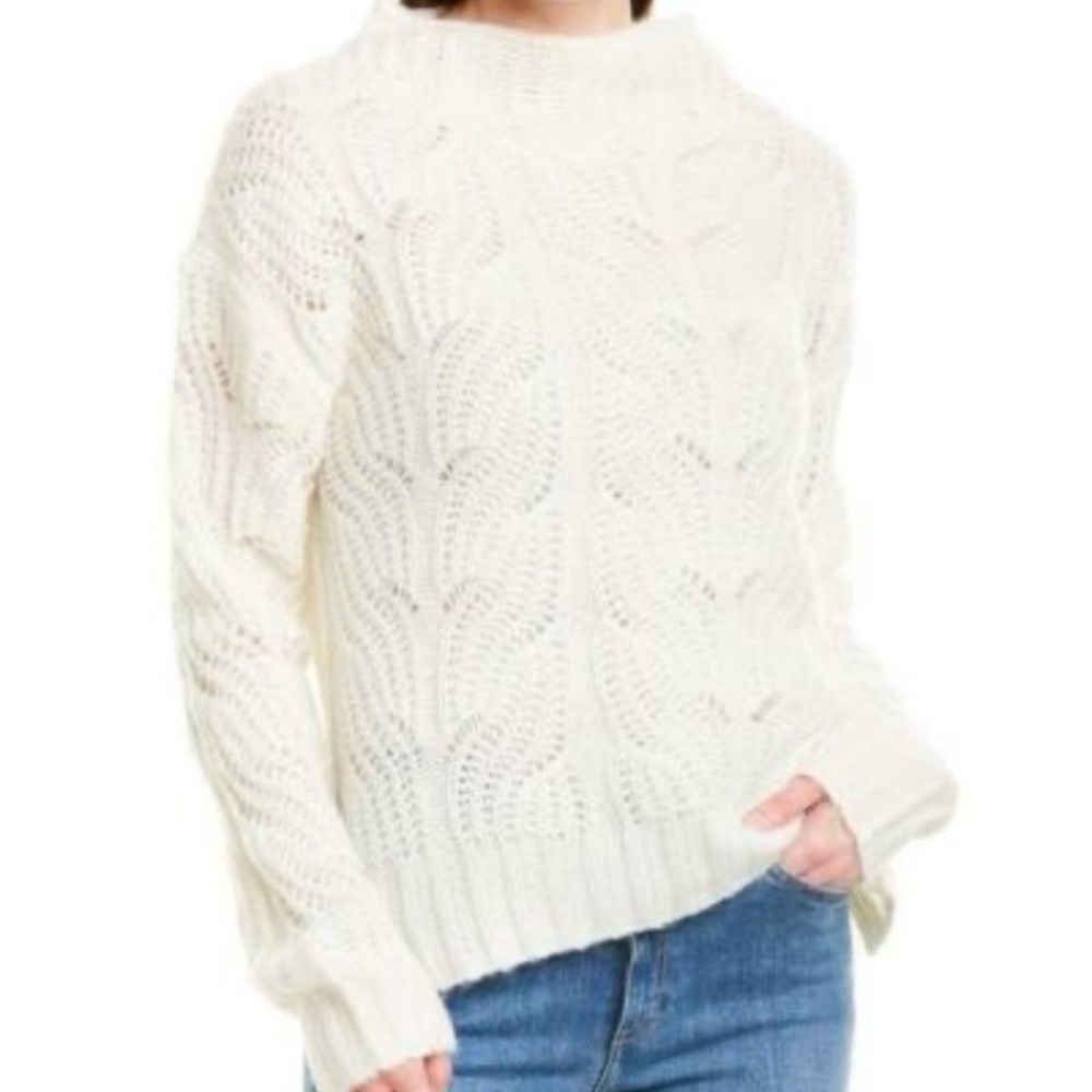 J Crew Pointelle Knit Ivory Sweater
